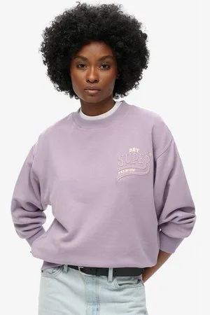 Superdry Femme Sweat Ample Métallisé Luxe Taille: 42