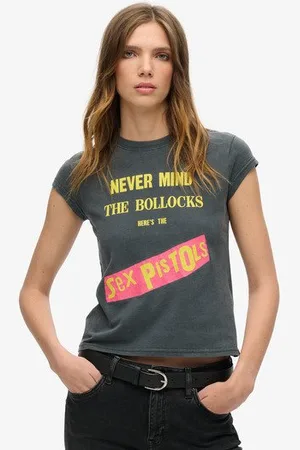 Superdry Femme T-shirt Sex Pistols en édition Limitée Taille: 38