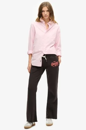 Superdry Dames Évasé Taille Basse Vintage Logo Fluo Pantalon de Survêtement, Taille: 44