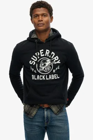 Superdry Homme Sweat à Capuche Black Label Taille: L