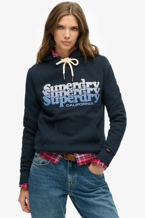 Superdry Femme Sweat à Capuche Stacked Taille: 42