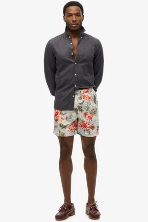 Superdry Homme Short de Bain à Imprimé Hawaïen Longueur 43 cm Taille: S
