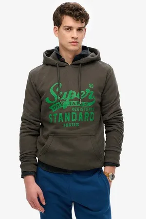 Superdry Homme Sweat à Capuche Standard Script Taille: M