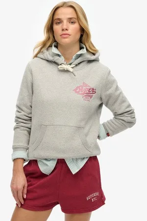 Superdry Femme Sweat à Capuche Métallisé Athletic Taille: 44