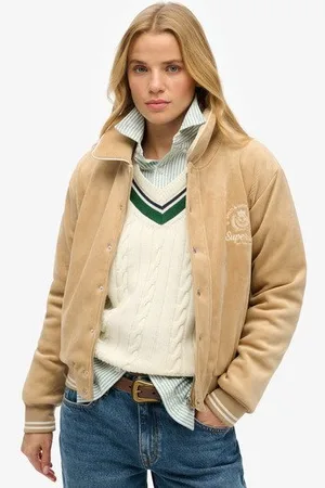 Superdry Femme Bomber en Jersey Country Club Taille: 42