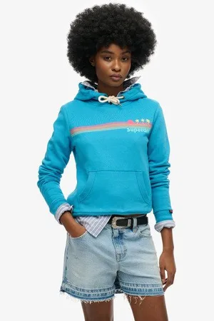 Superdry Femme Sweat à Capuche et Rayures Arc-en-ciel Taille: 38