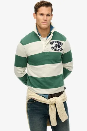 Superdry Homme T-shirt de Rugby à Manches Longues Vintage Athletic Taille: Xxl