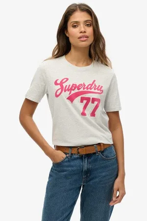 Superdry Femme T-shirt Super 77 Taille: 38