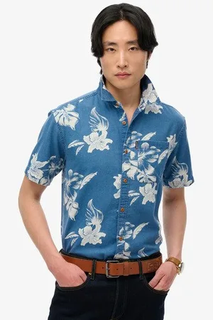 Superdry Homme Chemise à Manches Courtes Vintage Loom Taille: M