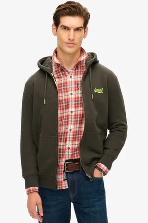 Superdry Homme Sweat à Capuche Zippé à Logo Essential Taille: M