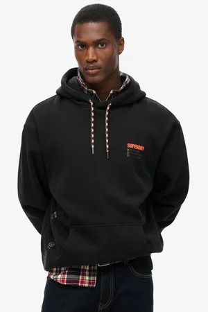 Superdry Homme Sweat à Capuche Ample à Logo Utility Sport Taille: S