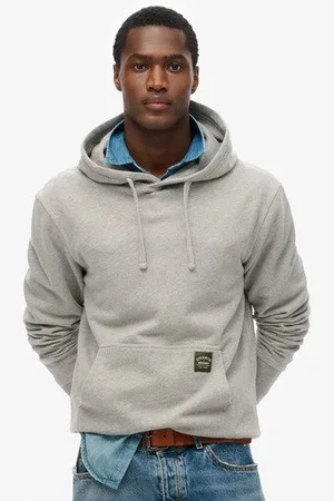 Superdry Homme Sweat à Capuche Décontracté Avec Surpiqûres Contrastées Taille: S