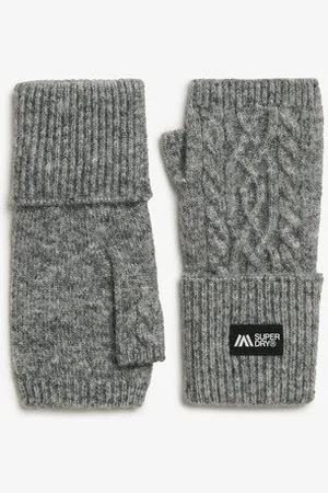 Superdry Femme Gants Chauffe-mains Torsadés Luxe Taille: 1Taille