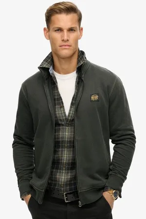 Superdry Homme Veste de Survêtement à Surpiqûres Contrastantes Taille: XL