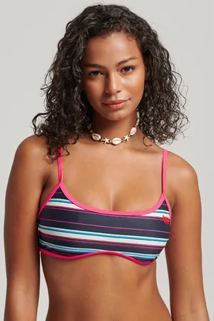 Superdry Femme Haut de Bikini Rayé Recyclé Taille: 36