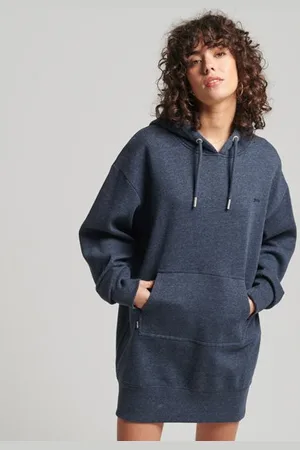 Superdry Femme Robe à Capuche OverTaille Vintage Logo Brodée Taille: XS/S