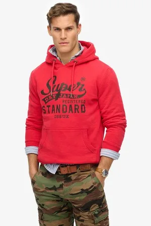 Superdry Homme Sweat à Capuche Standard Script Taille: S