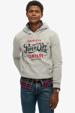 Superdry Homme Sweat à Capuche Perfect Fit Script Taille: Xxl