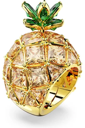 Swarovski Bague cocktail Idyllia, Ananas, Multicolore, Placage de ton or