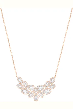 Swarovski Collier Baron, Feuille, , Placage de ton or rosé