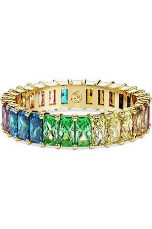 Swarovski Bague Matrix, Taille baguette, , Placage de ton or