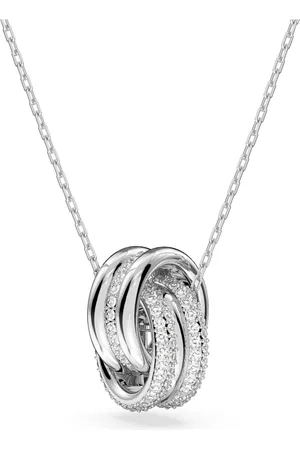 Swarovski Pendentif Hyperbola, Cercles entrelacés, Petit, , Métal rhodié