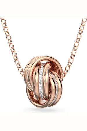 Swarovski Pendentif Hyperbola, Cercles entrelacés, , Placage de ton or rosé