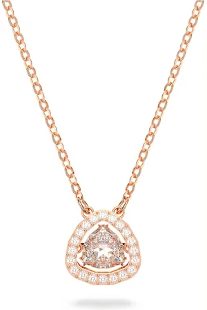 Swarovski Collier Una, Taille trillion, , Placage de ton or rosé