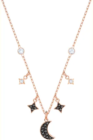 Swarovski Collier Symbolica, Lune et étoile, , Placage de ton or rosé