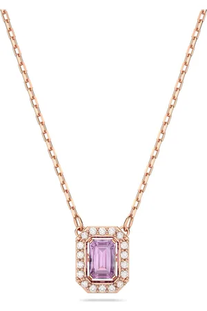 Swarovski Collier Una, Taille octogonale, , Placage de ton or rosé