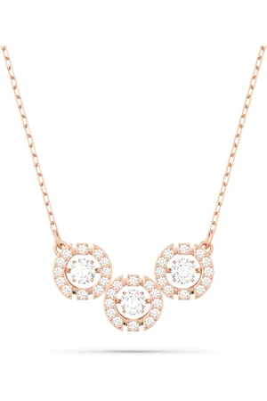 Swarovski Collier Una, Taille ronde, , Placage de ton or rosé