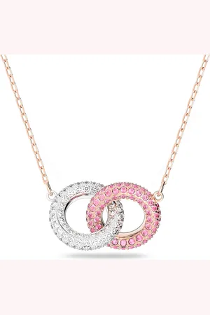 Swarovski Collier Dextera, Cercles entrelacés, , Placage de ton or rosé