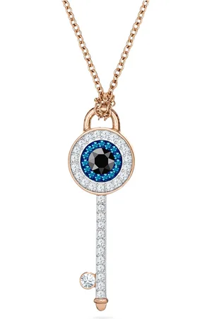 Swarovski Pendentif Symbolica, Œil porte-bonheur et clé, , Placage de ton or rosé