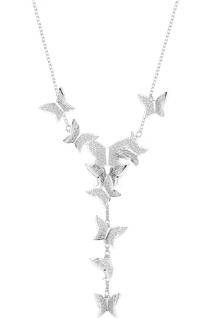 Swarovski Collier en Y Idyllia Lilia, Papillon, , Métal rhodié