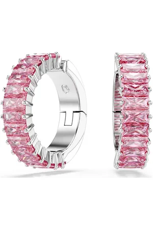 Swarovski Manchettes d’oreilles Matrix, Taille baguette, Métal rhodié