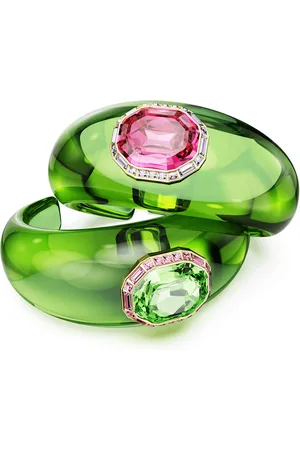 Swarovski Manchette Dulcis, Parure (2), Taille octogonale, Pavé, Multicolore, Placage de ton or