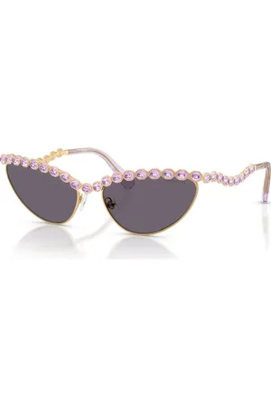 Swarovski Lunettes de soleil, Style Cat-eye, Violettes