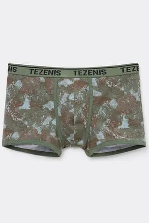 Tezenis Boxer en Coton Imprimé Bords Contrastants avec Logo Homme