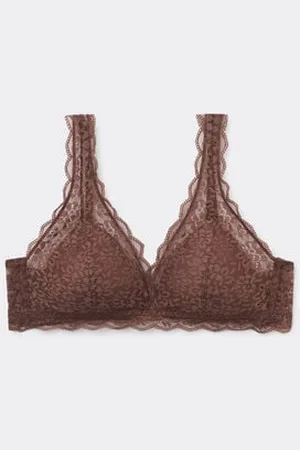 Tezenis Soutien-gorge Triangle en Dentelle Recyclée Havana Femme