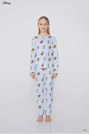 Tezenis Pyjama Long Coton Disney la Belle et le Clochard Fille