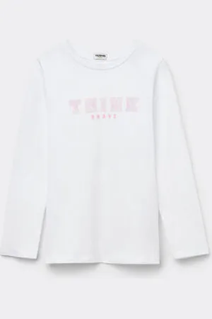 Tezenis Haut Manches Longues Coton avec Imprimé Fille Fille
