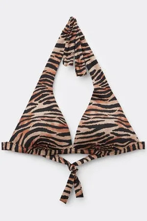 Tezenis Haut de Maillot de Bain Triangle à Larges Bretelles Tiger Savana Femme