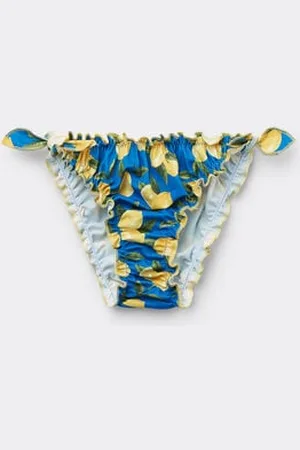 Tezenis Bas de Bikini Ruché Fille avec Liens Fille
