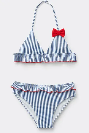 Tezenis Haut de Maillot de Bain Brassière Rayures Fille Fille