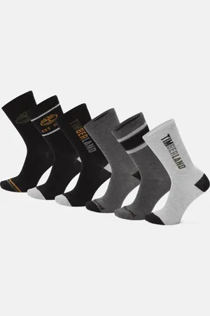 Timberland Lot de 6 paires de chaussettes mi-mollet multi logo unisexes à offrir