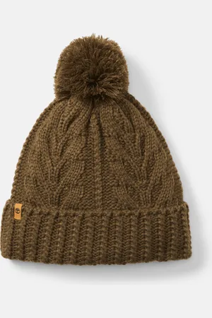Timberland Bonnet premium torsadé à pompon pour femme