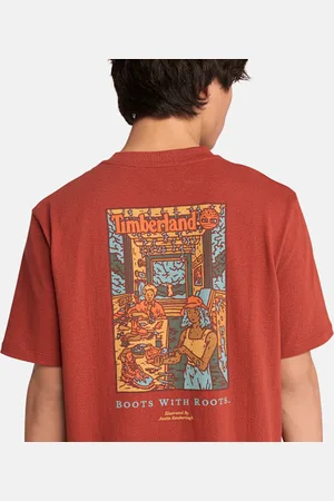 Timberland T-shirt unisexe délavé à motif Boot Lab dans le dos en
