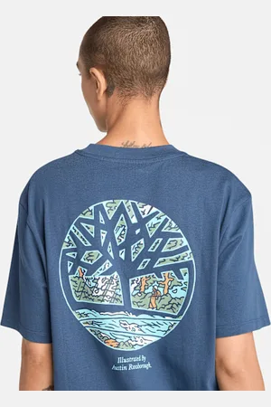 Timberland T-shirt unisexe à motif arbre dans le dos en foncé