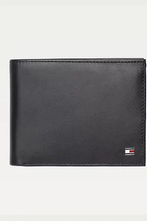 Tommy Hilfiger Portefeuille à trois volets et rayures emblématiques