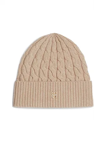 Tommy Hilfiger Bonnet en maille torsadée à monogramme TH